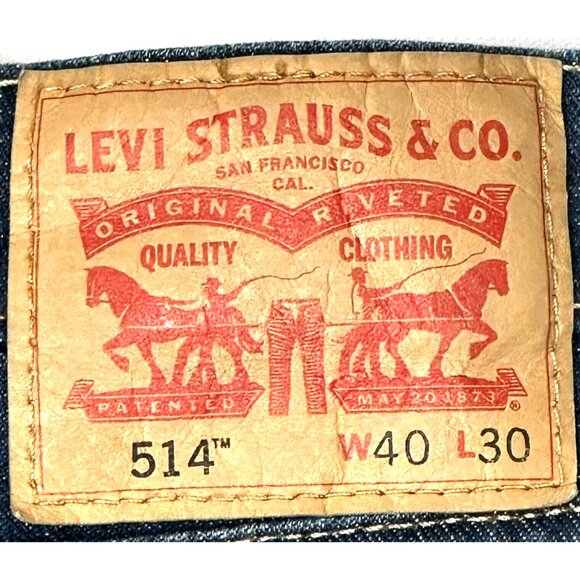 Levis Mens Jeans 514 Straight Leg Cotton Casual Blue Denim Measures 42x31 - Picture 12 of 16